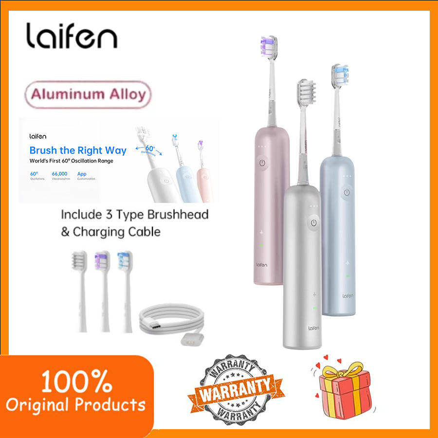 Laifen Wave LFTB01-A E-Toothbrush Waterproof Aluminum Electric Toothbrush comes with 3 cleaning mode