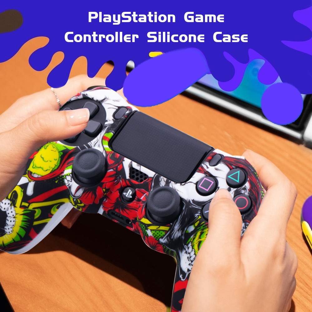 ซิลิโคนเคสสําหรับ PS5 น่ารัก เคสจอยPS4 ฝาครอบเกมแพด Kawaii อุปกรณ์เสริมจอยสติ๊ก Skin Grip Playstation 5 Anti-Slip