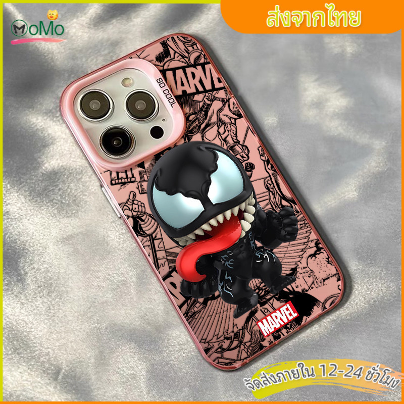 poison เคสไอโฟน 11 13 กันกระแทก ตลก สไปเดอร์แมน กรณีมือถือ สำหรับ iPhone15plus 16 promax 14 12mini XR/XSMax 7 8 SE2020 ราคา ถูกที่สุด ดีลบีเคเค แกลเลอรีภาพที่ 5