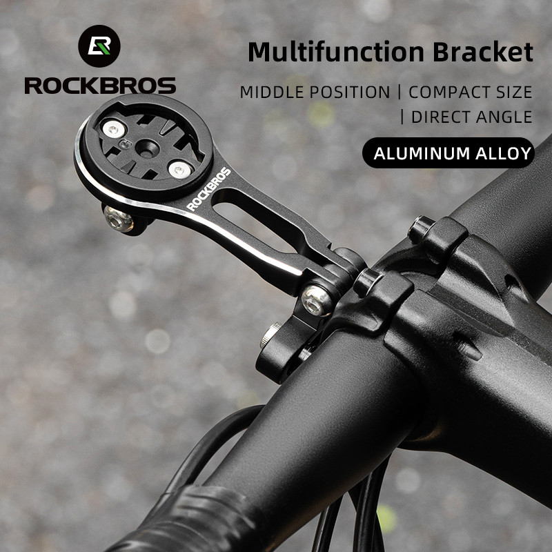 Rockbros Speedometer ขยายวงเล็บ Garmin Wahoo Bryton อลูมิเนียมอัลลอยด์แบบรวมขาตั้งแฮนด์ Mount ไฟหน้าจักรยาน Extension ผู้ถือ