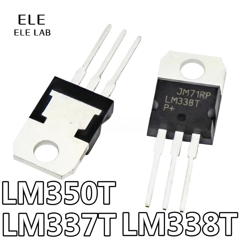 5/2Pcs Original LM350T LM337T LM338T ปรับแรงดันไฟฟ้า TO-220 3A/1.5A/5A 1.2V-37V DC สําหรับอุปกรณ์