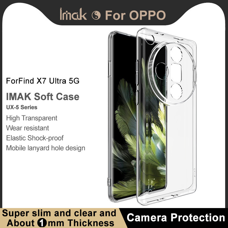 สำหรับ OPPO Find X7 Ultra - Imak Ultra Slim เคส TPU นุ่มกันกระแทกแบบบางฝาครอบซิลิโคนใส
