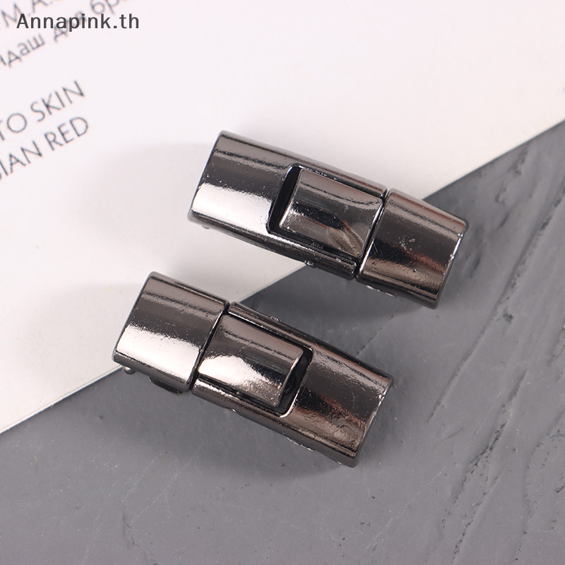 Annapink.th 2 ชิ้น/เซ็ต Lazy Shoelace Buckle ไม่มี Tie Lock Shoe Laces Claspsps Fixed Artifact EN