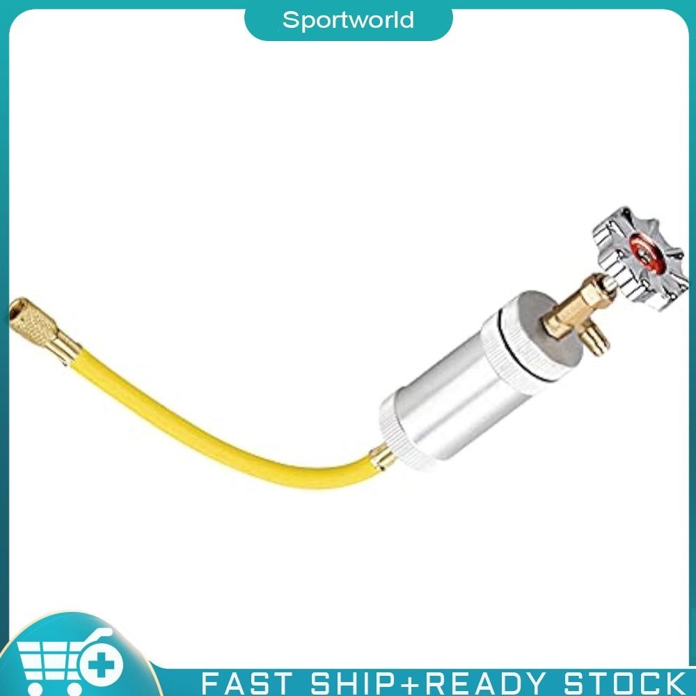 ❀Sportworldin Stock หัวฉีดย้อมน้ํามันอัตโนมัติ R12R R134A 1/4 นิ้ว Sae หัวฉีดน้ํามันเชื้อเพลิงเหลว 2Oz Liquid Coolant Filler Tube เครื่องปรับอากาศบรรจุหลอด - รูปที่ 2