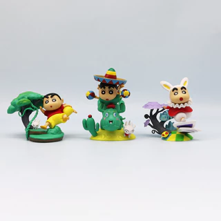 💥 จัดส่งจากประเทศไทย 💥6 ชิ้น/เซ็ต Crayon Shin chan คอสเพลย์คลาสสิก Surf เม็กซิโกอะนิเมะรูป COD สต็อกรูปตุ๊กตาของเล่นสําหรับของขวัญเด็กคอลเลกชันเครื่องประดับรถบ้านเค้กตกแต่ง