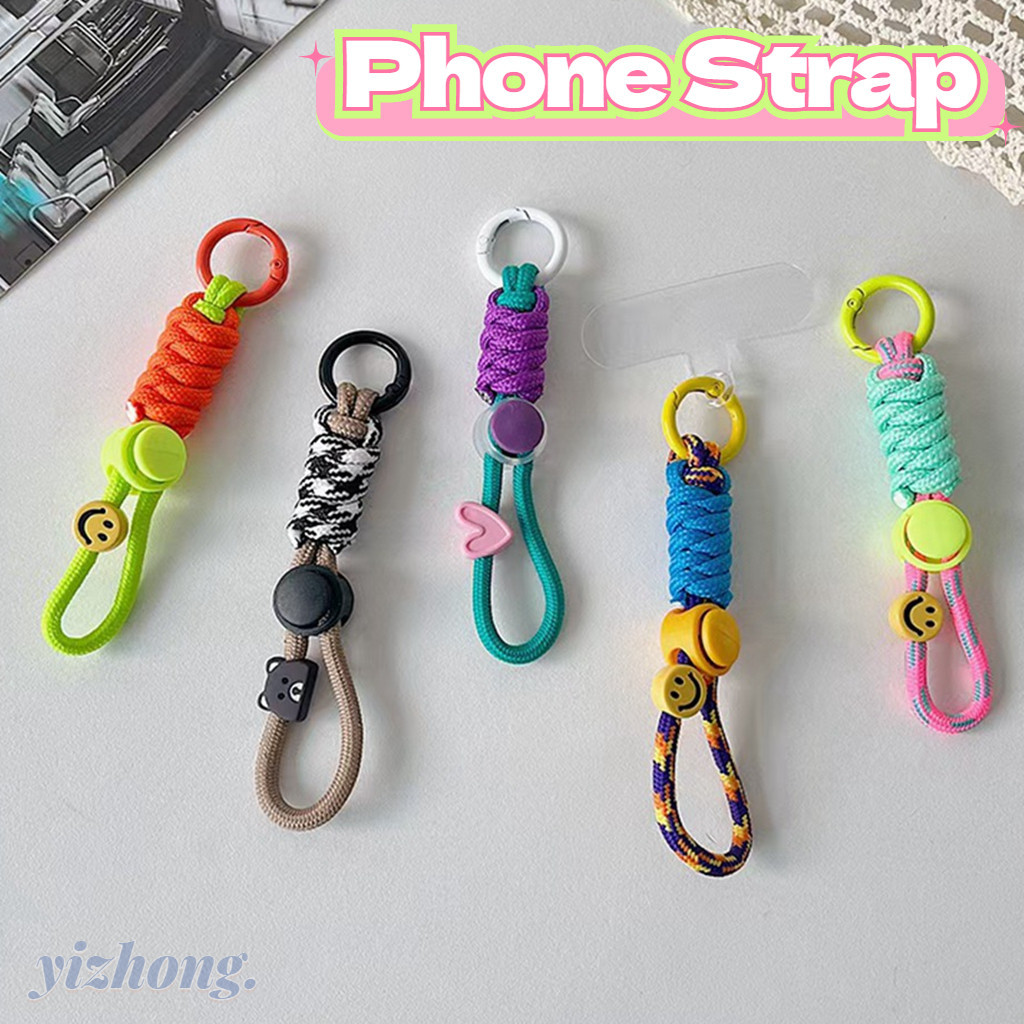 สายคล้องโทรศัพท์ ไม่จํากัดเพศ ความคมชัดสียิ้มรักหัวใจตกแต่งโทรศัพท์มือถือป้องกันการสูญหายสั้นเชือกเส้นเล็กโซ่สําหรับหูฟังบลูทูธปกพวงกุญแจกลางแจ้งกระเป๋าเ ราคา ถูกที่สุด ดีลบีเคเค รูปภาพหลัก