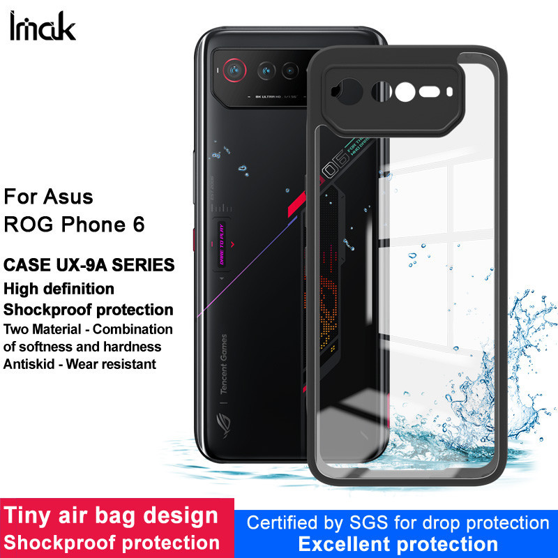 สำหรับ ASUS ROG Phone 6 Pro / ROG Phone 6D / ROG Phone 6 - Imak เคสกันกระแทกสี่มุมพร้อมถุงลมนิรภัยขนาดเล็กฝาหลังพีซี