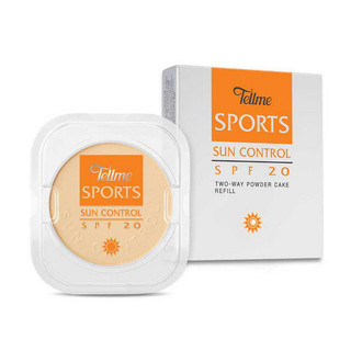 [📦 ส่งด่วน - ราคาถูก ] Tellme Sports Sun Control Two-Way Powder Cake refill SPF20 แป้งเท็ลมี รีฟิว 12ก. (ส้ม)