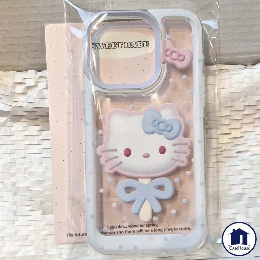เคสโปร่งใสที่น่ารักของคิตตี้คิตตี้ที่เข้ากันได้ iPhone 11 13 15 14 12 Pro Max XR 7 8 Plus X XS Max 14 15 Plus SE 2020