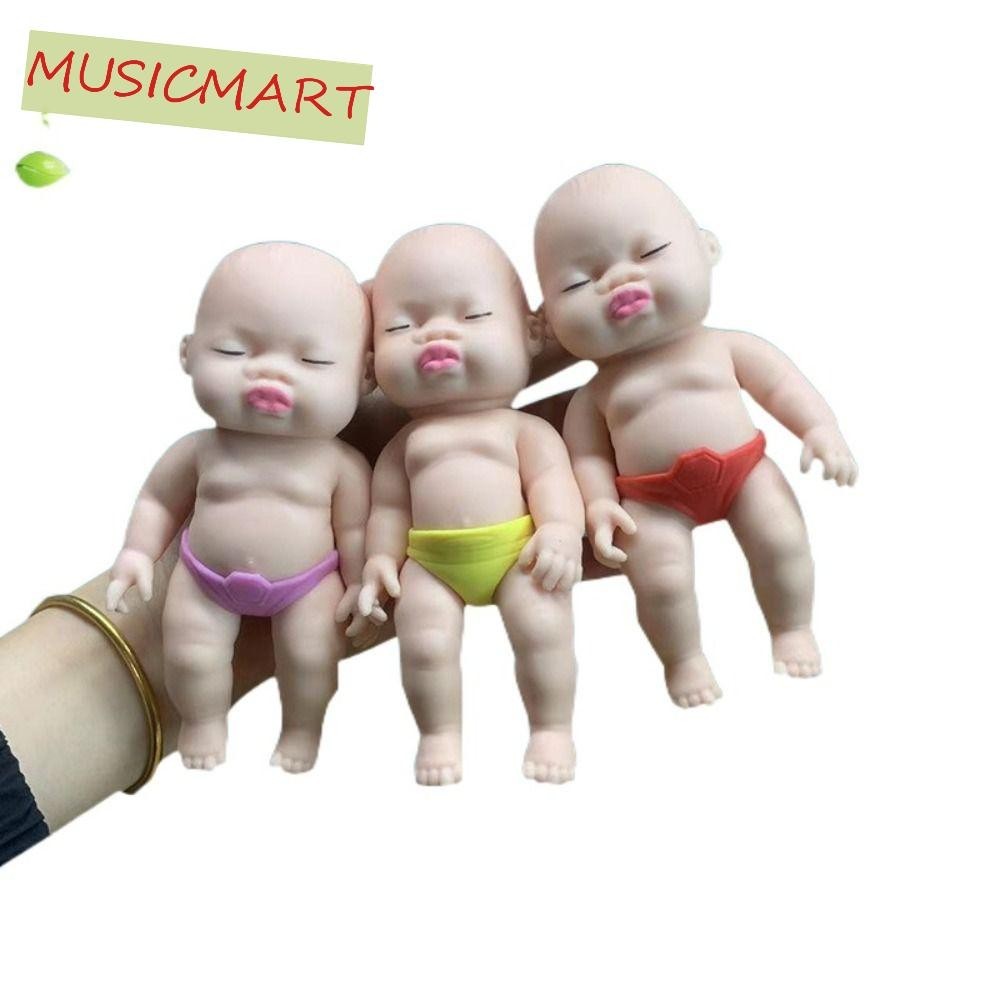 Musicmart ตุ๊กตาบีบ, Palm Reborn ตุ๊กตาจําลอง Baby Palm Doll, Reborn Baby ทรัมเป็ต Black Siliconen 1