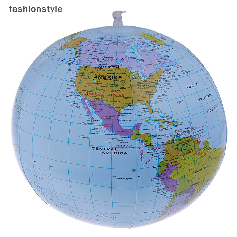 [Fashionstyle] ลูกโลกโลกพอง 40 ซม. สอนการศึกษาภูมิศาสตร์แผนที่ของเล่นเด็กลูกบอลชายหาด [th]