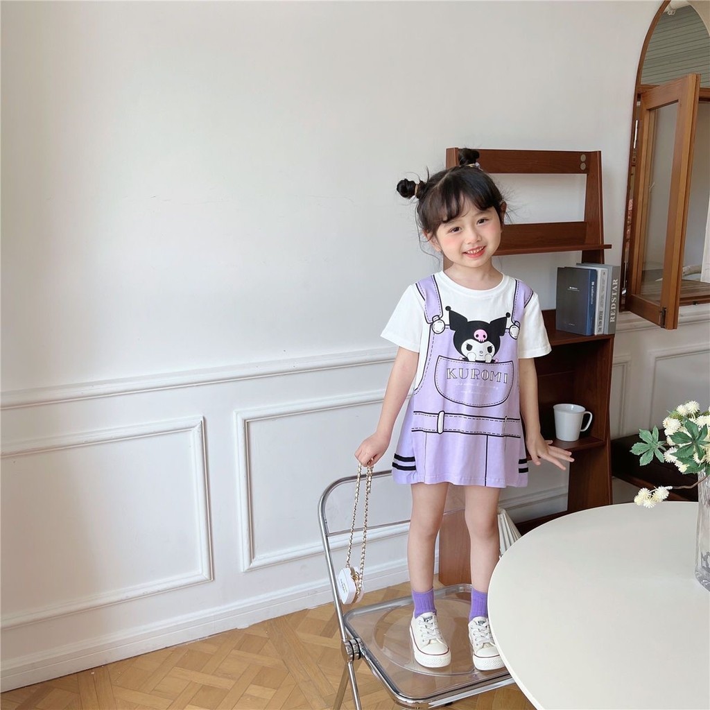 3-10ปีฤดูร้อนสาวแขนสั้นชุดคุโรมิเด็กสาวชุดมายเมโลดี้ - รูปที่ 5