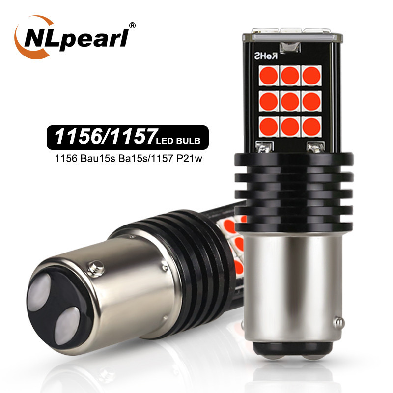 NLpearl Led 1156 P21w Ba15s Py21w 1คู่/2ชิ้นหลอดไฟ Bau15s Led 3030SMD Canbus 1157 P21 Bay15d Led/5W 