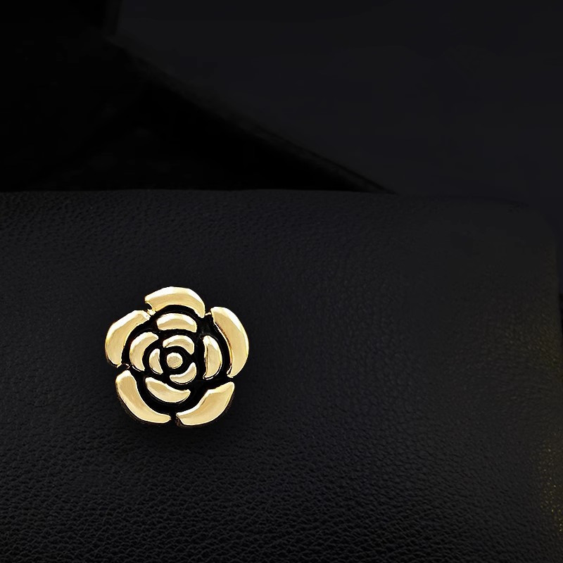 1 ชิ้น Rose ดอกไม้เข็มกลัด Retro Gold เครื่องประดับ Lapel Pin มุสลิมผ้าพันคอผ้าไหมหัวเข็มขัดผ้าคลุมไหล่ Dual-Purpose เข็มกลัด