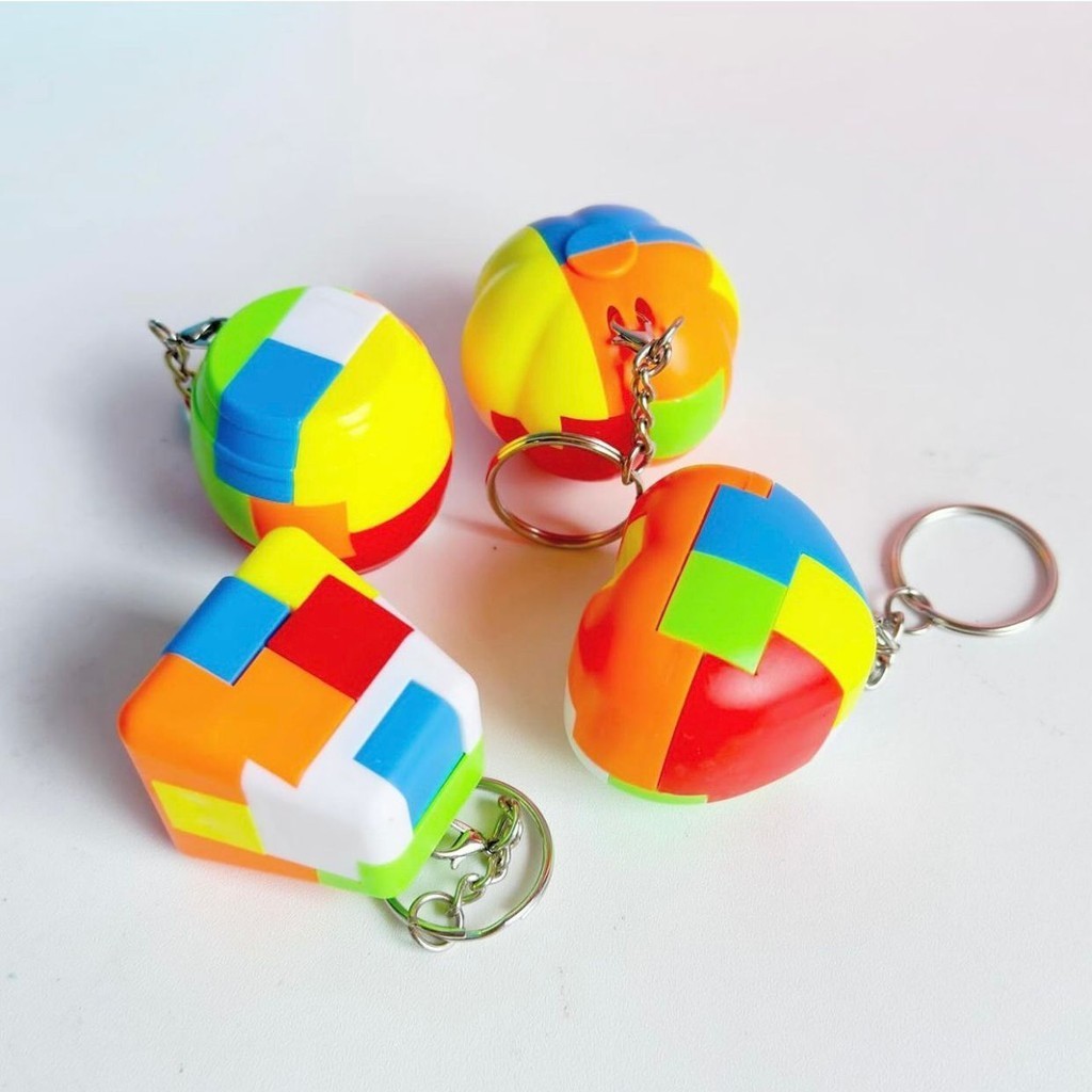 BALL PUZZLE KEYCHAIN สมอง teaser BALL iq kong เคล็ดลับ ganci ming จิ๊กซอว์ทดสอบหมุนบล็อก