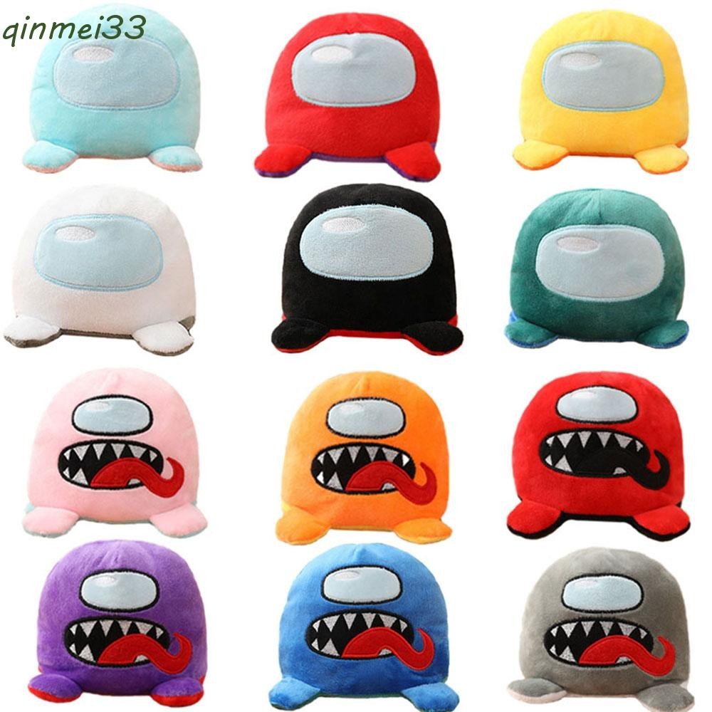 Qinmei Among Us ของเล่นตุ๊กตาอะนิเมะวันเกิดสองด้านตุ๊กตา Plush