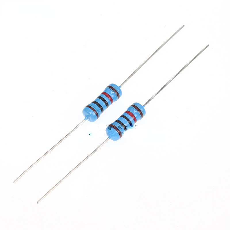 2w ตัวต้านทานฟิล์มโลหะ 1% แหวนห้าสีตัวต้านทานฟิล์มโลหะ 1 Ou 10 Ou 100 Ou 1K 100K 1M 2K 3K 5.1K 2.2 O