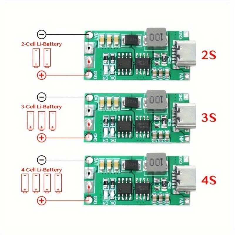 Type-c Booster ชาร์จแบตเตอรี่ลิเธียม-Ion USB Charger แบตเตอรี่ 2 String 3 String 4 String ป้องกัน DC3-5 2 String ชาร์จ 1A, 2 String ชาร์จบอร์ด 2 String ชาร์จ 4A, 3 String ชาร์จ Board บอร์ด 1A, แท่นชาร์จ 3 สาย 2A, แท่นชาร์จ 3 สาย 4A, แท่นชาร์จ 4 สาย 1A, แท