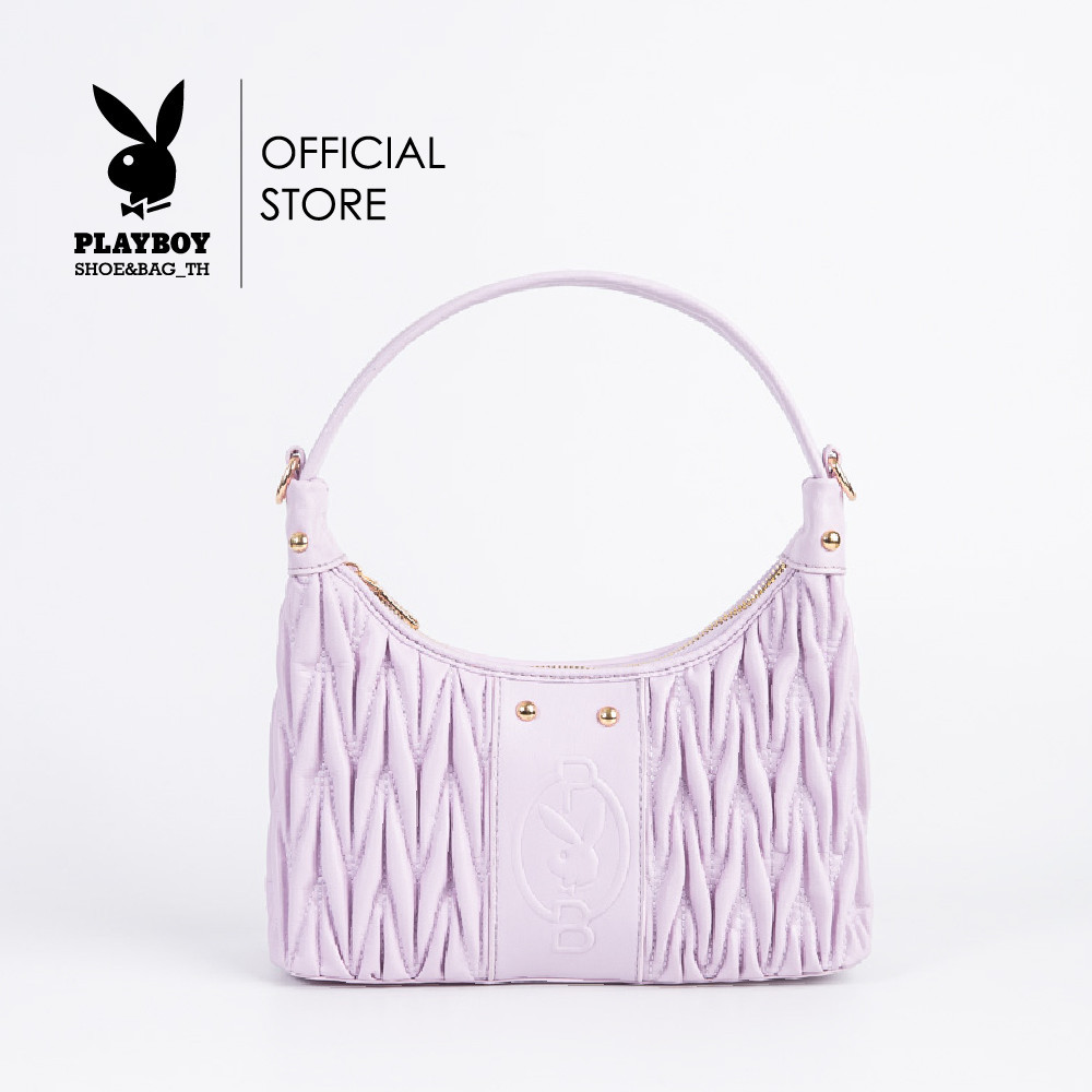 Playboy รุ่น Jazzy Women's Bag กระเป๋าสะพายข้างผู้หญิง รหัส ST-B243PB570 ดีไซน์เย็บนวมปั๊ม Logo มี 2