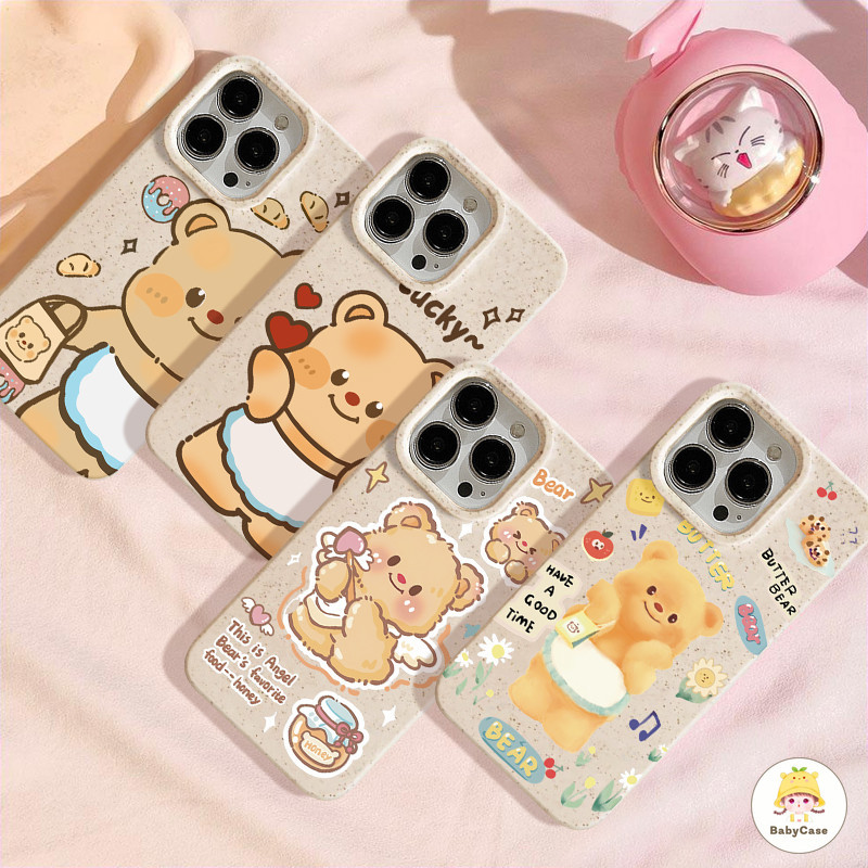 ลัคกี้การ์ตูนน่า ButterBear เคสRedmi 13C 12 9A 10 A1 10A 12C 10C 9T 9C NFC Note 10 8 13 11 Pro Plus 13 12 Pro POCO M6 X5
