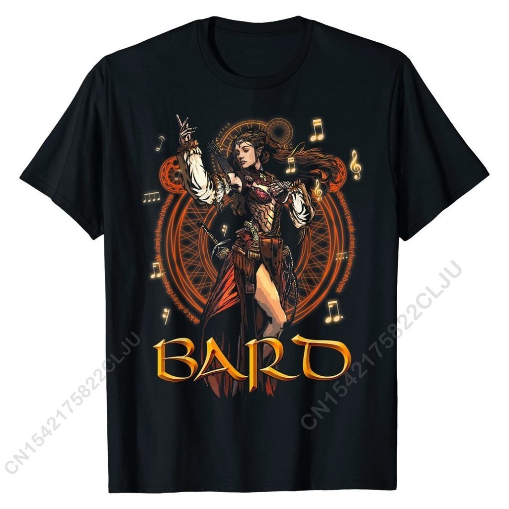 Elven Bard Musician Dancer Awesome RPG คอสเพลย์ Gamer เสื้อยืดเสื้อยืดสําหรับชายพิมพ์เสื้อ T การออกแ