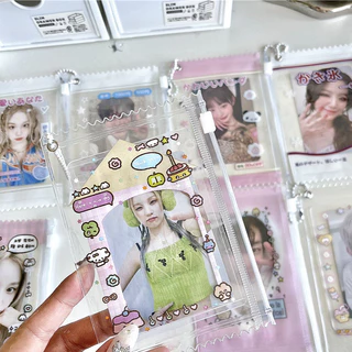 Ins Badge Bag พวงกุญแจ 3 นิ้ว Photocard Holder Toploader Bag Doll Storage Bag