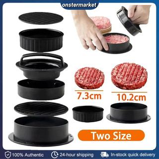 3IN1 Hamburger Press Patty Maker Non Stick Sliders Beef Stuffed Burger Press Kitchen Press Tool