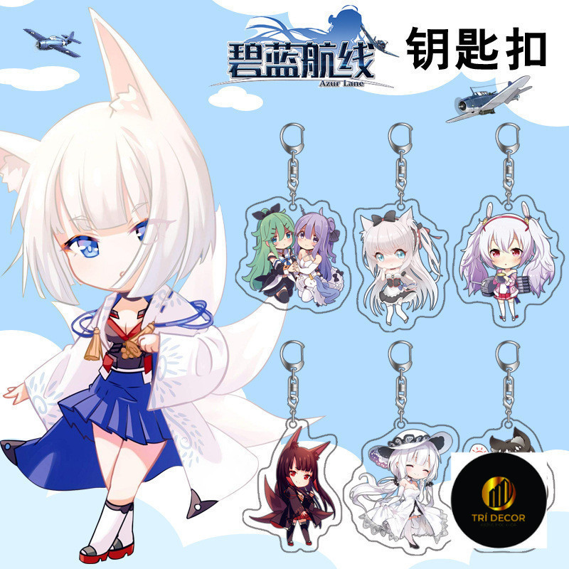 พวงกุญแจ สแตนดี้ ภาพวาดแก้ว Azur Lane Universal Bulin Dewey Chibi ตกแต่งโต๊ะทํางานศึกษาอะนิเมะ