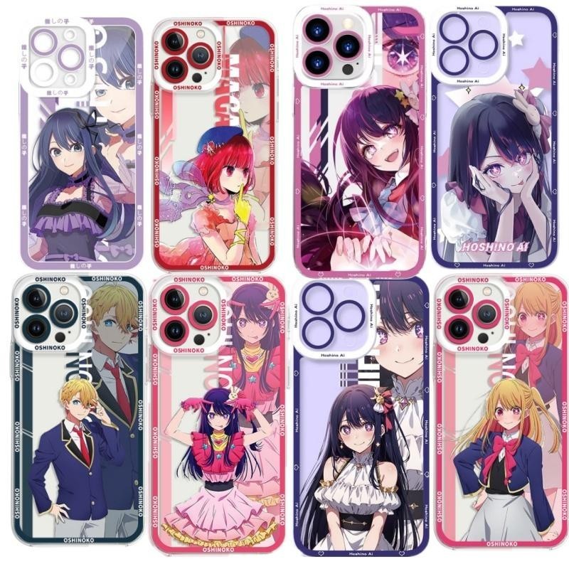 เคสโทรศัพท์สําหรับ Iphone 6 6S 7 8 Plus X XR XS Max 13 14 15 Pro 15 Plus กรณีอะนิเมะ OSHI NO KO Arima Kana Hoshino Ai Akane Angel Eyes รูปแบบกันกระแทกซิลิโคนใส
