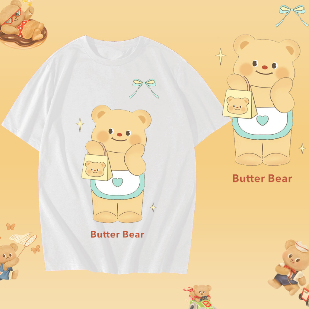 2024 น้องหมีเนย หมีเนย Butterbear T-Shirt ผ้าCotton 100% S-5XL 031