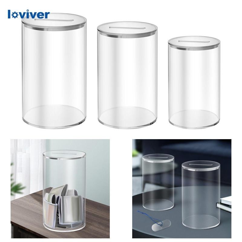 [Loviver] กระปุกออมสินอะคริลิค, กระปุกออมสิน, กระปุกออมสินแบบใส,