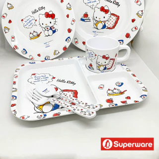คิตตี้ ฟรีบ็อกซ์ จานชามเมลามีน ลายการ์ตูน ศรีไทยซุปเปอร์แวร์ Superware Sanrio Kitty [ขายเป็นชิ้น/เลือกรหัสสินค้า]