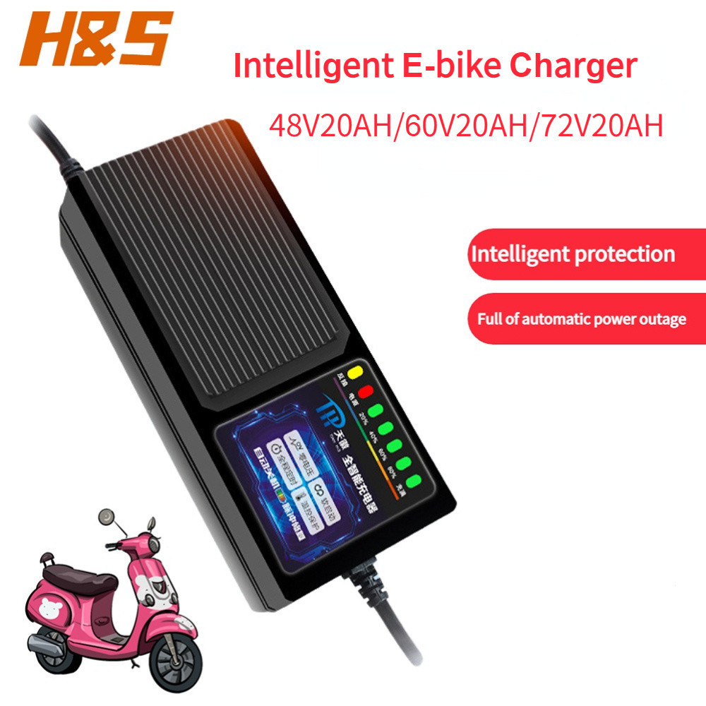 อัจฉริยะ eBike ชาร์จ48V20AH 60V20AH 72V20AH สำหรับแบตเตอรี่ตะกั่วกรดชาร์จแบตเตอรี่สมาร์ท WB81