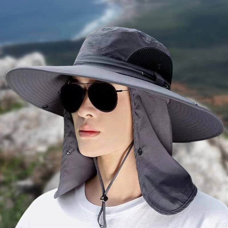 หมวกเดินป่า หมวกกันแดด ยูวี ปีกใหญ่ ถอดออกได้ ปีนเขา และงานกลางแจ้ง thumbnail 7
