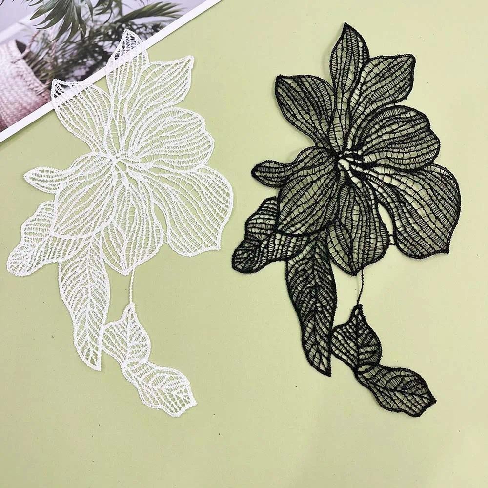 5 ชิ้นดอกไม้สีขาวแพทช์ DIY Craft เย็บเย็บบนชุดแต่งงานผู้หญิงเสื้อผ้าตกแต่ง