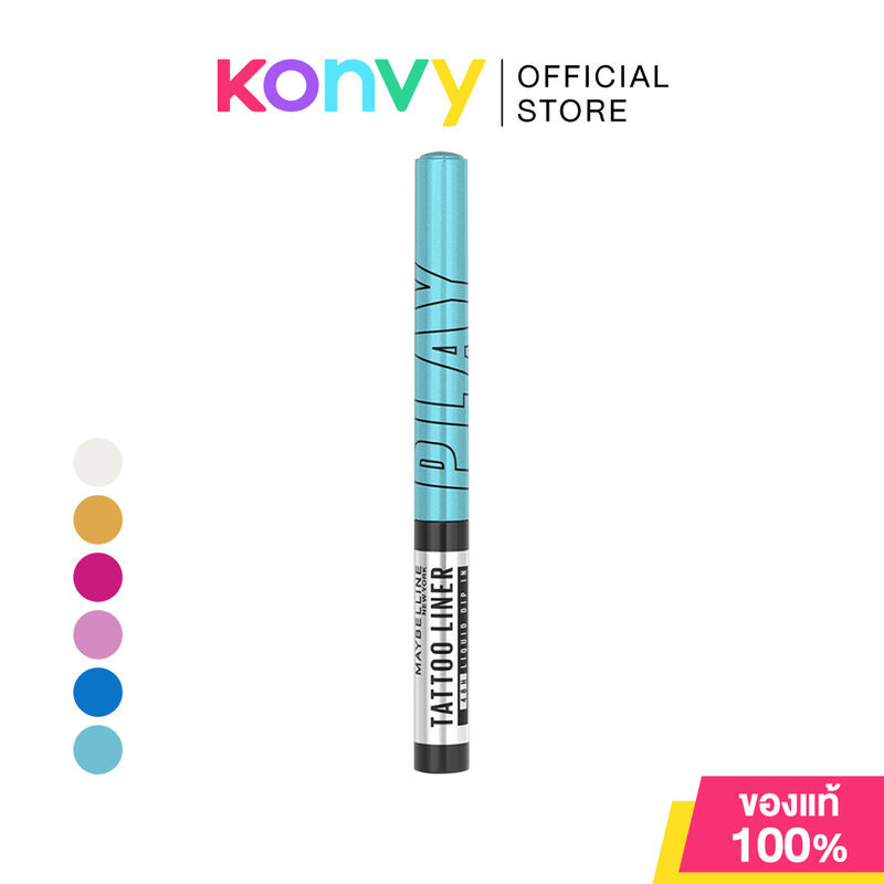Maybelline New York Tattoo Liner Play 2.1ml เมย์เบลลีน นิวยอร์ก อายไลเนอร์แบบลิควิดหัวปากกาจิ้มจุ่ม.