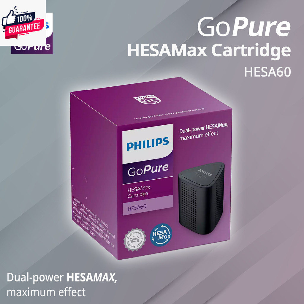 HESAMax Cartridge HESA60 | Philips ฟิลิปส์ | ตลักำจัดกลิ่นสำหรัเครื่องฟอกอากาศในรถยนต์ รุ่น GP5611 /