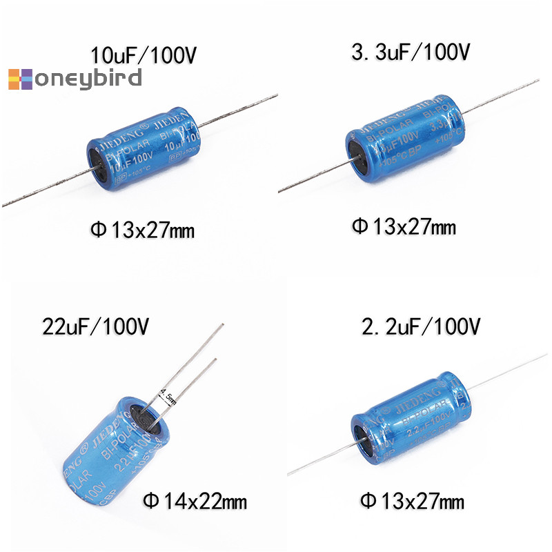 Honeybird 10PCS Audio Capacitor MKP ความถี่ Divider Crossover Non-Polarity Capacitor 100V 10uF 3.3uF