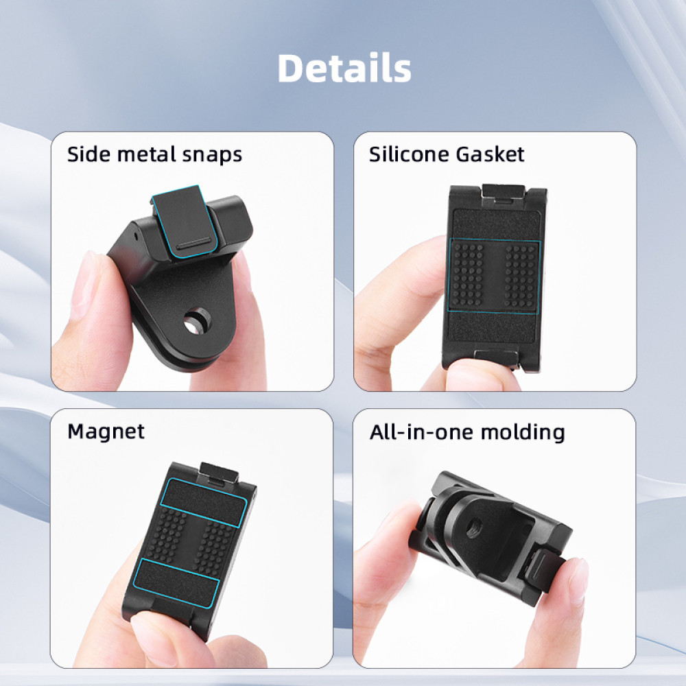 กล้องฐานแม่เหล็กสําหรับ DJI Osmo Action 4/Osmo Action 5 Pro Quick Release Dock พับอะแดปเตอร์แม่เหล็ก Dock Osmo Action 4/Osmo Action 5 Pro อุปกรณ์เสริม