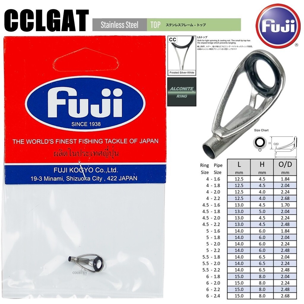 ปลายไกด์ Fuji F-CCLGAT สี Frosted Silver-White I ALCONITE RING - อุปกรณ์ตกปลา