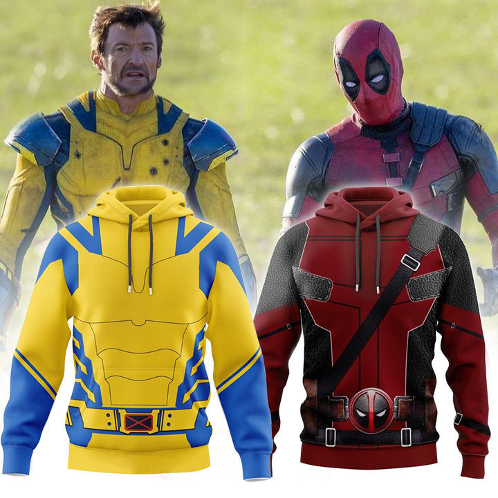 Deadpool Wolverine คอสเพลย์ Hoodie Pullover Casual Tracksuits ฤดูใบไม้ร่วงเสื้อแจ็คเก็ตเสื้อสําหรับผู้หญิงผู้ชาย