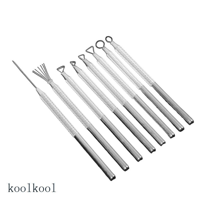 Kook 8 ชิ้นเครื่องปั้นดินเผา Clay Sculpting เครื่องมือเครื่องปั้นดินเผาเครื่องตัดลวดเครื่องมือแกะสลักเครื่องปั้นดินเผา Caving เครื่องมือเซรามิค Clay Modelling T