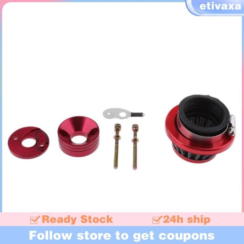 [Etivaxa] สีแดง 45 มม. + สแต็คอะแดปเตอร์สําหรับเครื่องยนต์ 33cc 43cc 49cc