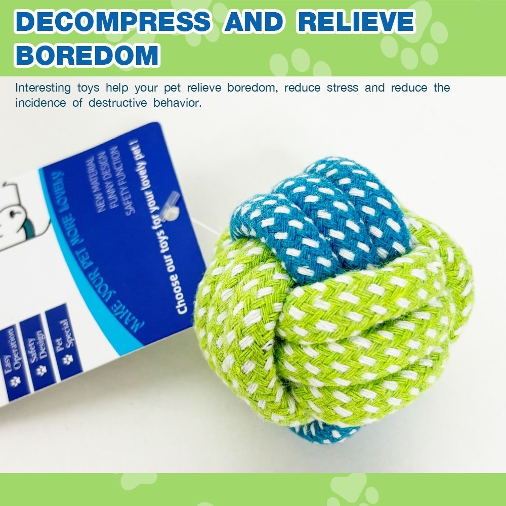 GlobalHouse DUDUPETS ของเล่นสัตว์เลี้ยง รุ่นWP09 ขนาด 5X5X5ซม.สีเขียว-ฟ้า สินค้าของแท้คุณภาพดี