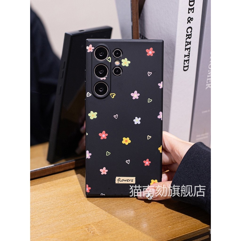โดปามีนรักลายดอกไม้ซัมซุงเคสมือถือสำหรับ A55 A14 S23 S24 PLUS A12/M12เคสป้องกันแบบแข็งเคสป้องกันเคาะ S22 ultra A54 5G A11 A53 4G/5G A04/a04e kpdy