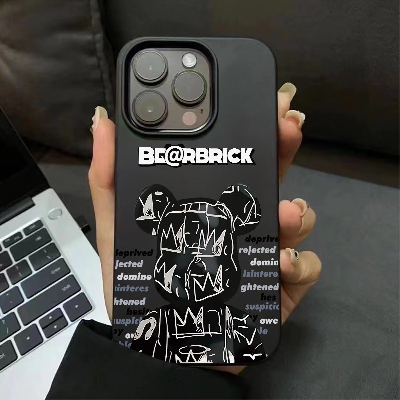 จัดส่งทันที เคสไอโฟน11 12 13 14 15 Pro Max กันกระแทก Silicon Sesame Bearbrick Case For iPhone 11,12,13,14,15PM,14PM