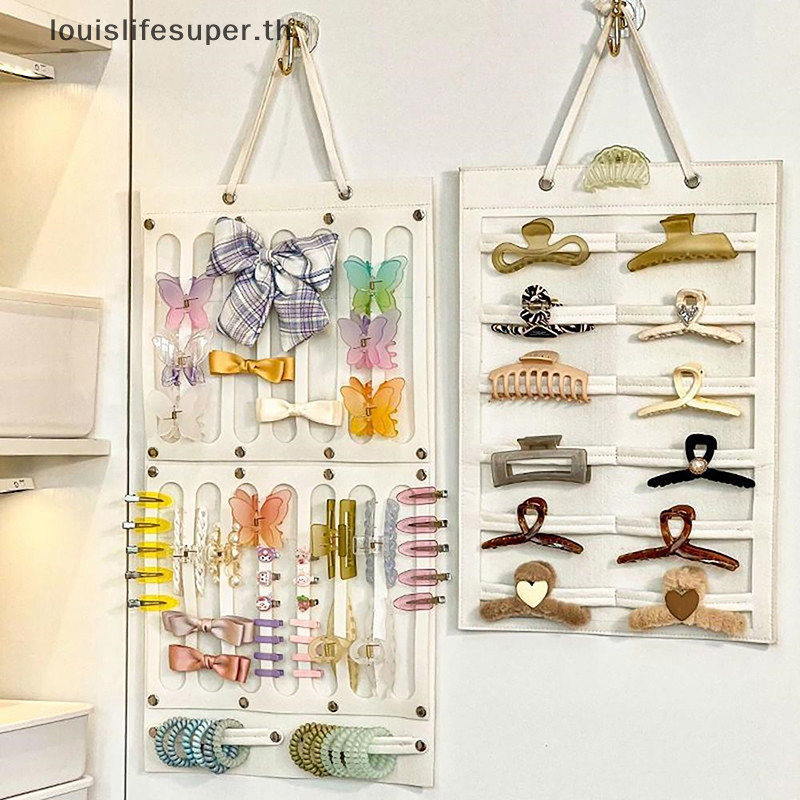 Lls ผม Bows Organizer แขวนผนังขนาดใหญ่ความจุผู้ถือคลิปผมแขวนประหยัดพื้นที่อุปกรณ์เสริมสําหรับห้องพักสาวร้อน