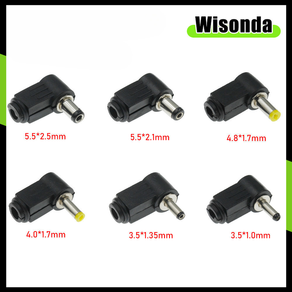 1pcs ปลั๊ก DC 90 องศาข้อศอก สายไฟ 5.5x2.1/5.5x2.5/4.8x1.7/4.0x1.7/3.5x1.35 เชื่อมลวดประเภท