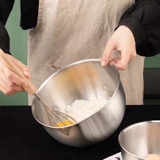 【ALLEN】304หม้อตีไข่สแตนเลส/หม้ออบพิเศษ/ชามผสมป้องกันน้ำกระเซ็นแบบลึก/หม้อตีครีมเค้ก
