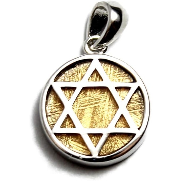 [Direct from JAPAN]Hexagram Hexagram Hexagram Hexagram Gibeon Meteorite Meteorite Pendant Silver 925